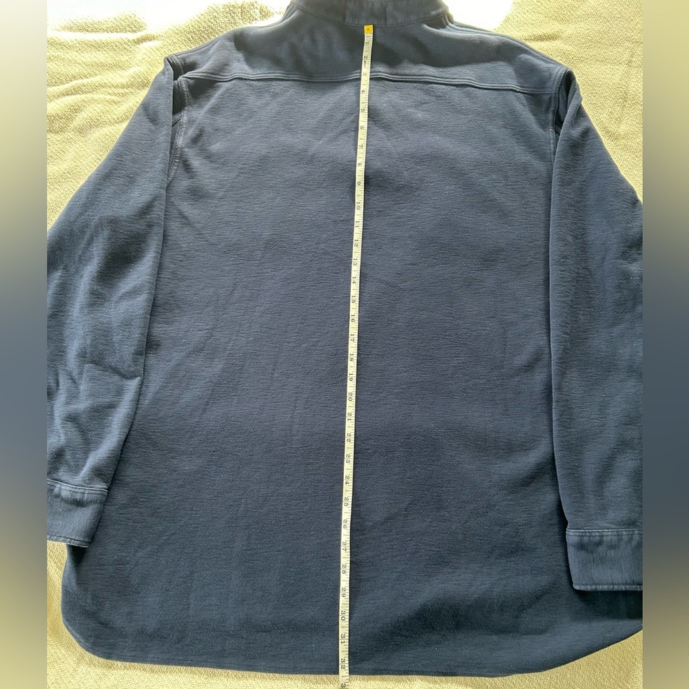 Polo Ralph Lauren Long Sleeve Shirt Men's XXL Navy Work Shirt Dyed Dual Pocket - Picture 7 of 8